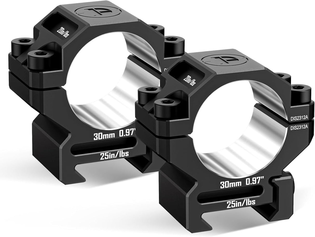 30MM Pre-lapped Precision Scope Rings T6061 Aluminum