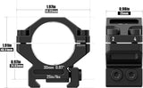 30MM Pre-lapped Precision Scope Rings T6061 Aluminum