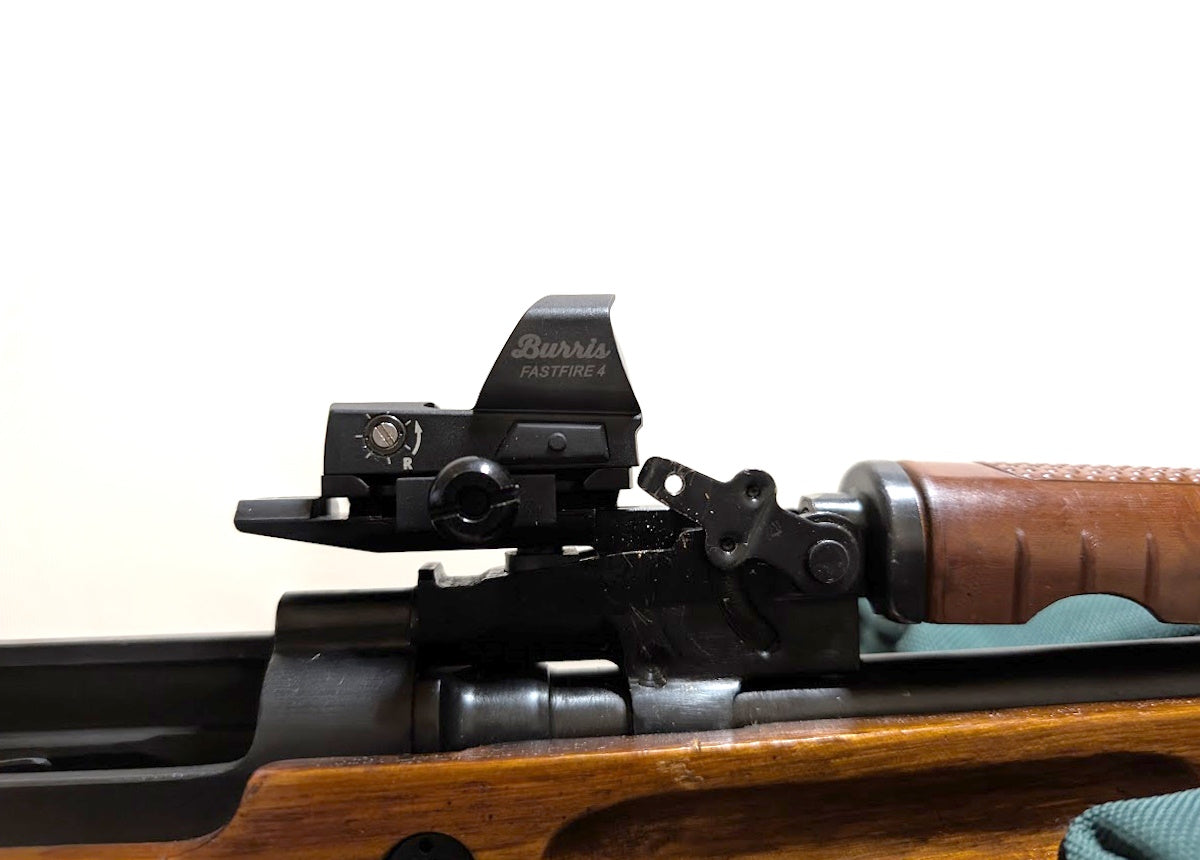 SKS low-profile NDT red dot mount Gen 3 with back-up iron sight