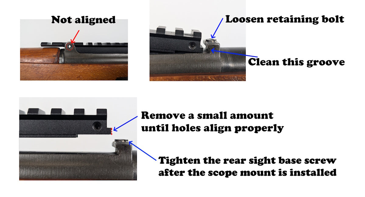 Mauser K98K Ultra low-profile NDT Scout Mount for Long Eye Relief Scopes Gen 3